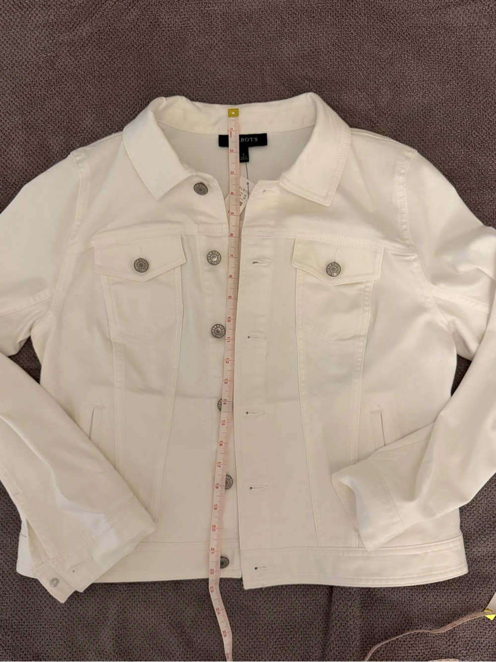 Talbots White Denim Button-Up Jacket - Picture 10 of 13